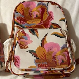 FARM Rio Multicolor Floral Canvas Backpack + Water bottle